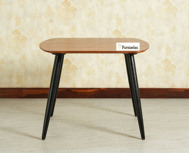 Antilia Solid Wood Four-Two Seater Dining Table Black Finish