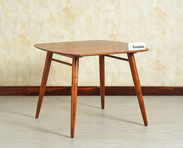 Antilia Solid Wood Four-Two Seater Dining Table Teak Finish