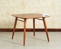 Antilia Solid Wood Four-Two Seater Dining Table Teak Finish