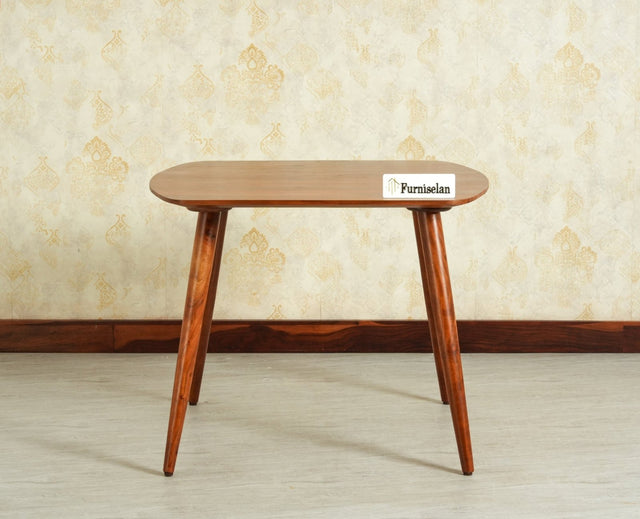 Antilia Solid Wood Four-Two Seater Dining Table Teak Finish