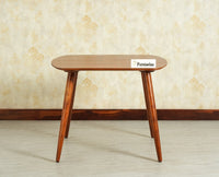 Antilia Solid Wood Four-Two Seater Dining Table Teak Finish