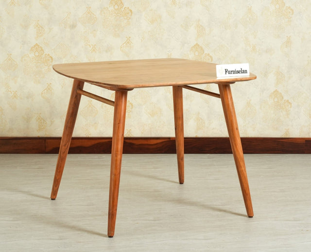 Antilia Solid Wood Four-Two Seater Dining Table Natural Finish