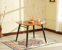 Antilia Solid Wood Four-Two Seater Dining Table Black Finish