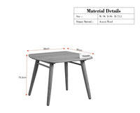 Antilia Solid Wood Four-Two Seater Dining Table Teak Finish