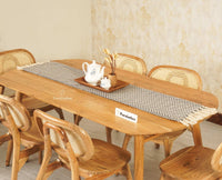 Antilia Solid Wood Six Seater Dining set with Six Chairs - Dining Set - Furniselan