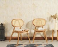 Antilia Solid Wood Six Seater Dining set with Six Chairs - Dining Set - Furniselan