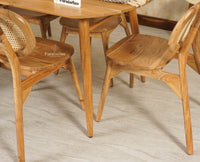 Antilia Solid Wood Six Seater Dining set with Six Chairs - Dining Set - Furniselan