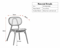Antilia Solid Wood Six Seater Dining set with Six Chairs Furniselan Natural Finish