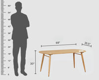 Antilia Solid Wood Six Seater Dining Table - Dining Set - Furniselan Natural Finish