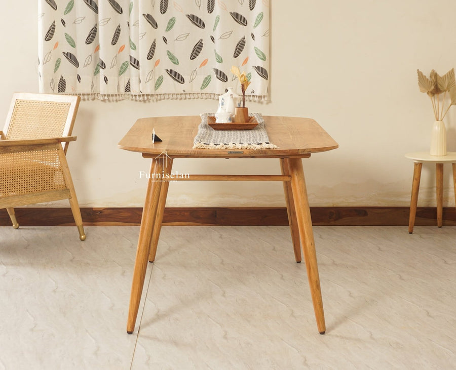 Antilia Solid Wood Six Seater Dining Table - Dining Set - Furniselan Natural Finish