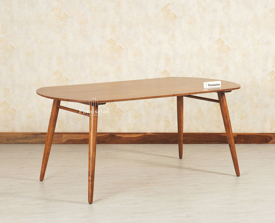 Antilia Solid Wood Six Seater Dining Table - Dining Set - Furniselan Teak Finish