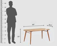 Antilia Solid Wood Six Seater Dining Table - Dining Set - Furniselan Teak Finish