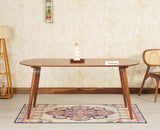 Antilia Solid Wood Six Seater Dining Table - Dining Set - Furniselan Teak Finish