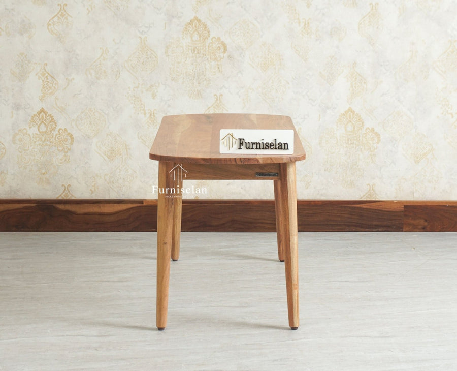 Antilia Solid Wood Two Seater Bench Furniselan Natural Finish