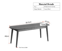 Antilia Solid Wood Four Seater Dining set with Two Chairs and Bench Furniselan Natural Finish