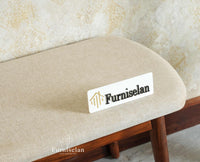 Antilia Solid Wood Two Seater Bench Cushion Seat Furniselan Teak Finish