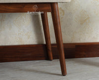 Antilia Solid Wood Two Seater Bench Cushion Seat Furniselan Teak Finish