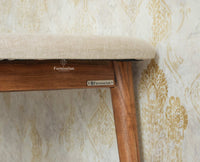 Antilia Solid Wood Two Seater Bench Cushion Seat Furniselan 
Natural Finish