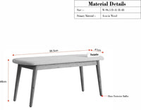 Antilia Solid Wood Two Seater Bench Cushion Seat Furniselan Teak Finish