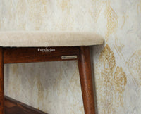 Antilia Solid Wood Two Seater Bench Cushion Seat Furniselan Teak Finish