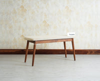 Antilia Solid Wood Two Seater Bench Cushion Seat Furniselan Teak Finish