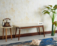 Antilia Solid Wood Two Seater Bench Cushion Seat Furniselan Teak Finish