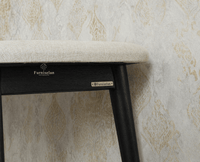 Antilia Solid Wood Two Seater Bench Cushion Seat Furniselan Black Finish