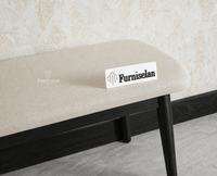 Antilia Solid Wood Two Seater Bench Cushion Seat Furniselan Black Finish