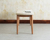 Antilia Solid Wood Two Seater Bench Cushion Seat Furniselan 
Natural Finish