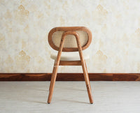 Antilia Wood Dining Chairs Set of Two With Cushion Seat Furniselan Natural finish
