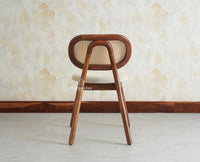 Antilia Wood Dining Chairs Set of Two With Cushion Seat Furniselan Teak finish