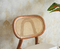 Antilia Wood Dining Chairs Set of Two With Cushion Seat Furniselan Natural finish