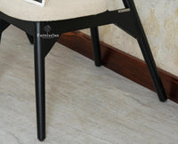 Antilia Wood Dining Chairs Set of Two With Cushion Seat Furniselan Black finish