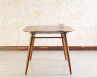 Antilia Wooden Six Seater Dining set with Four Chairs and Bench Furniselan Teak Finish