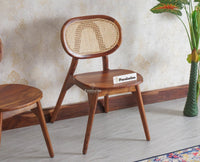 Antilia Wooden Six Seater Dining set with Four Chairs and Bench Furniselan Teak Finish
