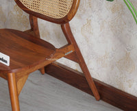 Antilia Wooden Six Seater Dining set with Four Chairs and Bench Furniselan Teak Finish