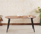 Antilia Wooden Six Seater Dining set with Four Chairs and Bench Furniselan Black Finish