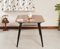 Antilia Wooden Six Seater Dining set with Four Chairs and Bench Furniselan Black Finish