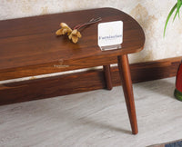 Antilia Wooden Six Seater Dining set with Four Chairs and Bench Furniselan Teak Finish