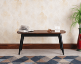 Antilia Solid Wood Four Seater Dining set with Two Chairs and Bench Furniselan Black Finish