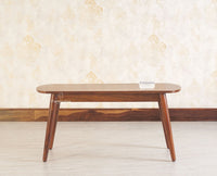 Antilia Wooden Six Seater Dining set with Four Chairs and Bench Furniselan Teak Finish