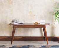 Antilia Wooden Six Seater Dining set with Four Chairs and Bench Furniselan Teak Finish