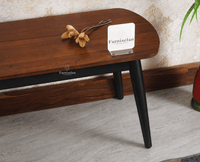 Antilia Solid Wood Four Seater Dining set with Two Chairs and Bench Furniselan Black Finish