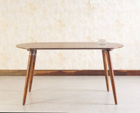 Antilia Wooden Six Seater Dining set with Four Chairs and Bench Furniselan Teak Finish