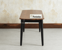Antilia Wooden Three Seater Dining Bench Furniselan Black Finish
