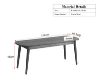 Antilia Wooden Three Seater Dining Bench Furniselan Natural Finish