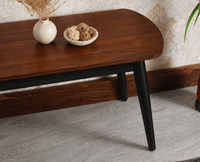 Antilia Wooden Three Seater Dining Bench Furniselan Black Finish