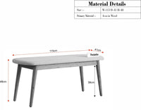 Antilia Wooden Three Seater Dining Bench Cushion Seat Furniselan
Natural Finish