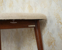 Antilia Wooden Three Seater Dining Bench Cushion Seat Furniselan Teak Finish