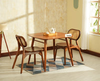 Antilia Wooden Two Seater Dining Set for Home Cafe & Restaurant  Teak Finish